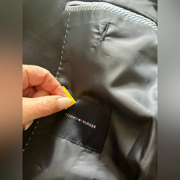 Tommy Hilfiger Men's Sport Coat Blazer Jacket 2 Buttons Navy - 40 R - Picture 14 of 14